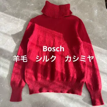 따뜻한 Bosch 고급 일본제 양모+실크+캐시미어 터틀넥 니트