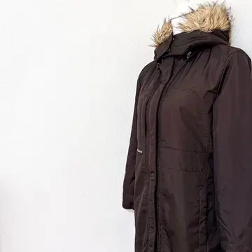 마이클코어스 퍼 충전 롱 코트 아우터 브라운 빅 사이즈