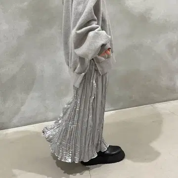 wee9s / 데일리 데일리 메탈릭 와셔 스커트