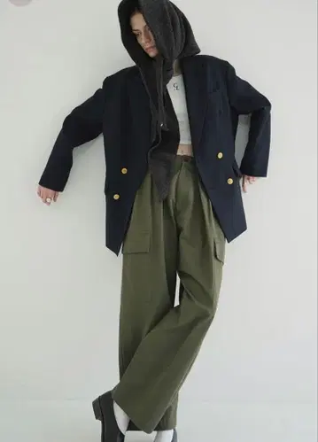 CLANE WIDE TUCK WORK PANTS