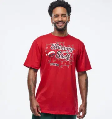 정품 미개봉 새상품 ZUMBA 반팔 T셔츠 레드