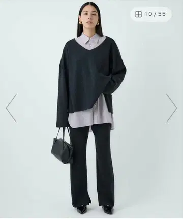 Chaos 시에라 울 V넥 풀오버와 니트 팬츠 세트