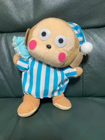 레어 레트로 1992년산 오사루노몬키치 파자마 봉제 인형