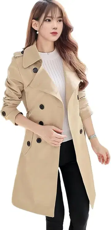 [ 새상품 ] 여성용 베이지 발수 트렌치코트 자켓