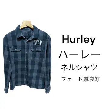 Hurley 하레이 플란넬 셔츠 L 사이즈 그레이 계열 체크