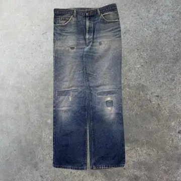 Lee USA제 데님 팬츠 빈티지 가공 스트레이트 실루엣