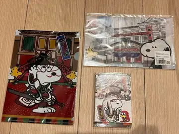 [ 미사용 새상품 ] 가부키좌 한정판 스누피 파일 마스크 케이스 메모장