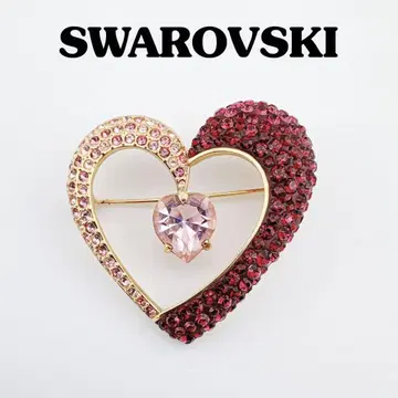 SWAROVSKI / 스와로브스키 다색 하트형 브로치 2006