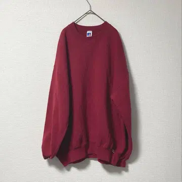 90s usa 러셀 애슬레틱스 맨투맨 무지 XXL 빨간색