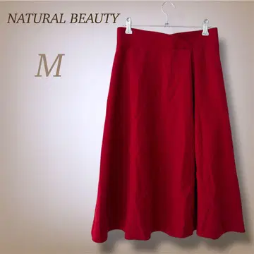 내추럴 뷰티 플레어 스커트 종아리 기장 울 혼방 일본제 고급 38