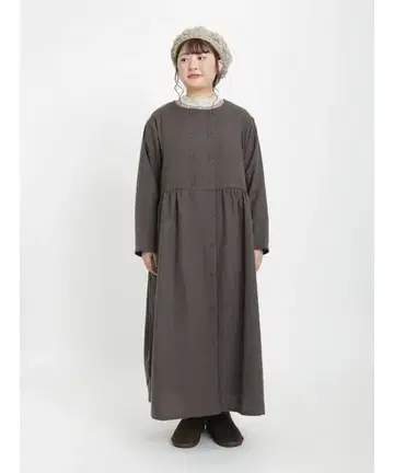 사만사 모스모스 더블 버튼 원피스 그레이