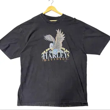 Harley-Davidson/T셔츠/블랙/페이드/데미지/하레이