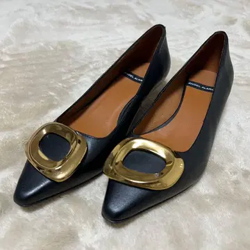 ANGELALARCON 블랙 펌프스 버클 22.5