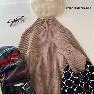 a253* 그린 라벨 릴랙싱 해밀턴 울 편직 하이넥 니트