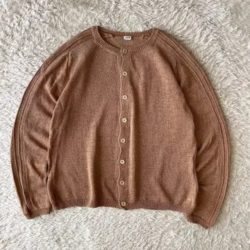 45R 새상품급 기마니트 가디건 2 브라운