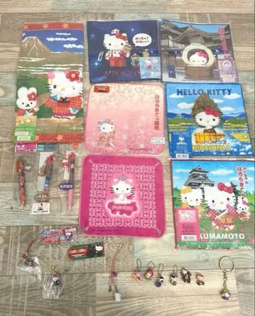 지역 한정 키티 골동품 스트랩 키링 타월 샤프 묶음 판매