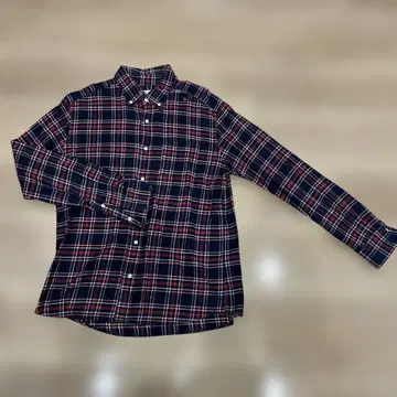 Sweep!! 빨간색 네이비 체크 플란넬 셔츠 사이즈 4