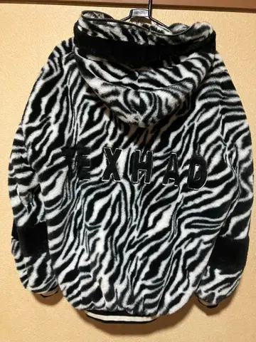 Rasvoa 제브라 패턴 플리스 자켓 M