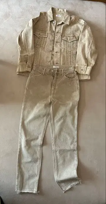 EVRIS 베이지 데님 셋업