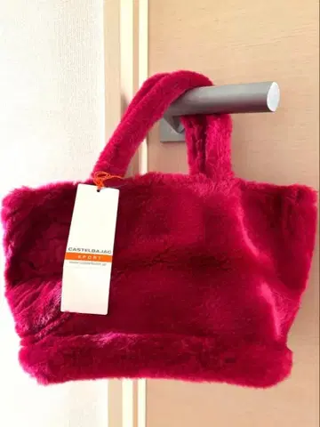 택 포함 새상품 까스텔바작 퍼 소재 복슬복슬 토트백