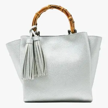 비타페리체 대나무 핸들 2way 미니백 실버