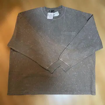 ZARA 그레이 긴팔 티셔츠 워시 가공