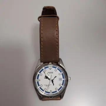 PUMA 아날로그 손목시계 화이트/브라운