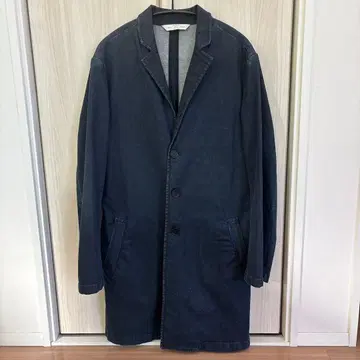 ZARA 다크 블루 체스터 코트 데님 S 사이즈