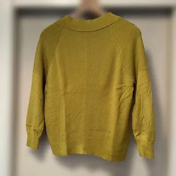 [ INDIVI ] 머스타드 색상 리브 니트 긴팔 XS