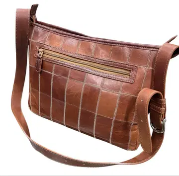 TRION 가죽 숄더백 패치워크