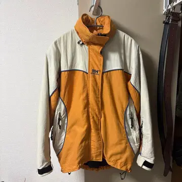 90s HELly Hansen 마운틴 후드티 오렌지/화이트