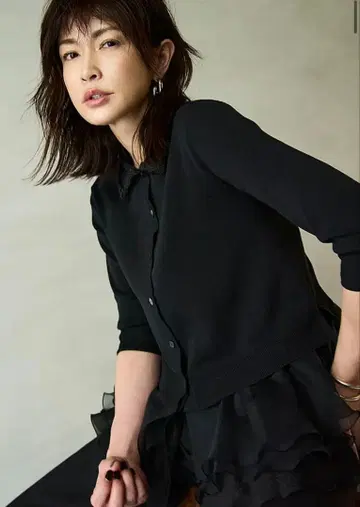 이번 시즌 완판 유나이티드 애로우즈 레이디 폴로 콤비 니트 워셔블