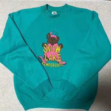 80~90s USA 프룻 오브 더 룸 래글런 맨투맨 L