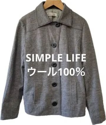SIMPLE LIFE 그레이 울 100% 자켓