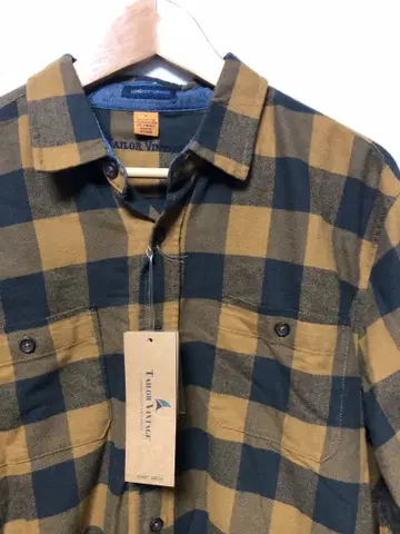 TAILOR VINTAGE 긴팔 플란넬 셔츠 종이 택 포함