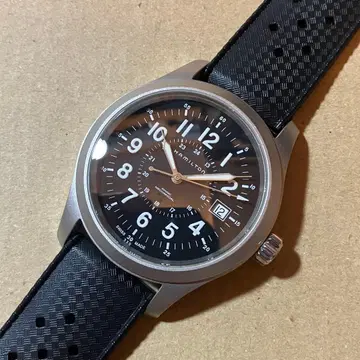 해밀턴 카키 메카니컬 밀리터리 블랙 다이얼 수동 와인딩 중고품