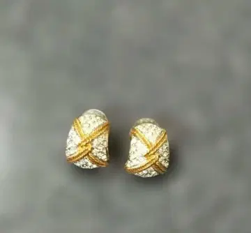 스와로브스키 골드 x 실버 컬러 귀걸이 대 스와로브스키