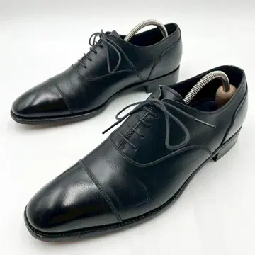 아사쿠사카초 스트레이트 팁 블랙 7 EEE 내측 깃털 가죽 Y1353