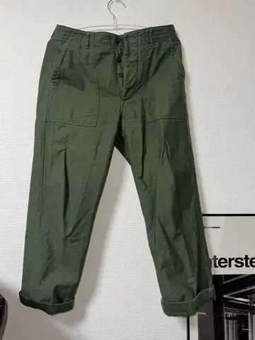 orSlow 워크 팬츠 S 올리브 그린