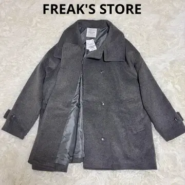 미사용품 FREAK'S STORE 빅 스탠드 카라 미들 울 코트