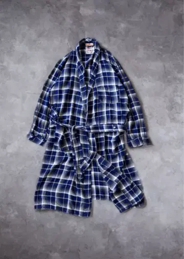 최고의 배색 리페어 완료 60s 옴브레 체크 레이온 가운 L 카트