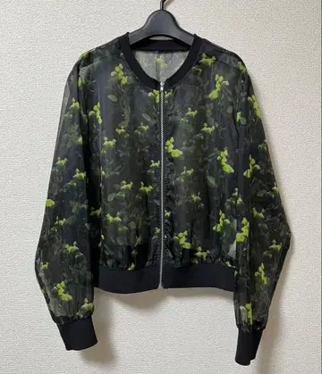 꽃무늬 시스루 블루종