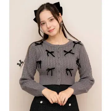 [ 미사용 새상품 ] 윌 셀렉션 메니 리본 케이블 가디건