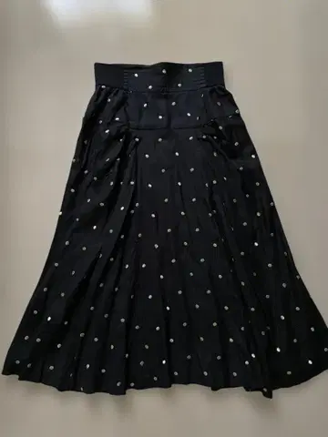 TSUMORI CHISATO 블랙 도트 플레어 스커트 츠모리치사토