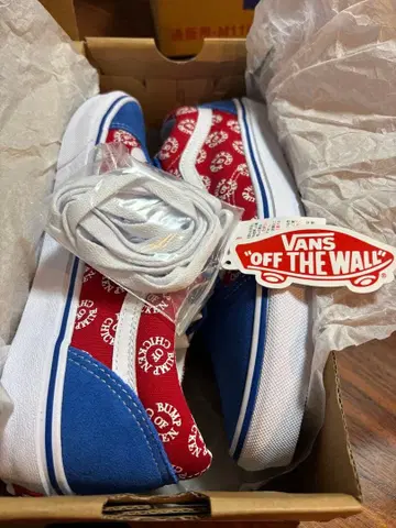 VANS OFF THE WALL 스니커즈 파랑/빨간색