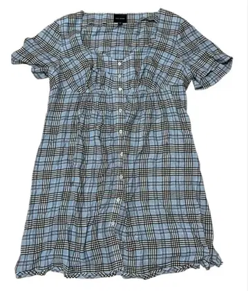 MARC JACOBS 체크 무늬 울 레이온 셔츠 원피스