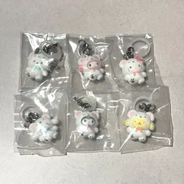 [ 익명 배송 ] 산리오 메지루시 액세서리 폭신폭신 스노우 컴플리트 세트