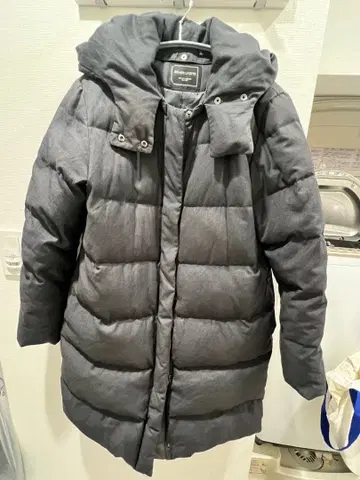 BEAMS LIGHTS 후드 부착 다운 자켓 그레이