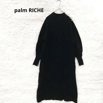 포름리슈 바이 컬러 니트 원피스 M 블랙 밀라노 리브 원피스