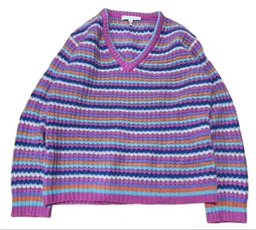 MARC JACOBS 멀티 보더 캐시미어 크루넥 니트